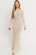 Seraphine Lace Maxi Dress in Cream - Inclusive Sizing & Bump Friendly (Size Up for Bump) *12/15 PRE-ORDER*