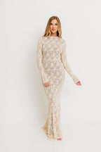 Seraphine Lace Maxi Dress in Cream - Inclusive Sizing & Bump Friendly (Size Up for Bump) *12/15 PRE-ORDER*
