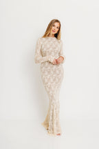 Seraphine Lace Maxi Dress in Cream - Inclusive Sizing & Bump Friendly (Size Up for Bump) *12/15 PRE-ORDER*