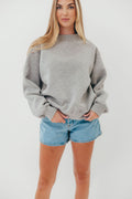 Scout Wide Neck Fleece Sweatshirt in Heather Grey *Final Sale*