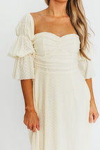 Corrine Tiered Sleeve Maxi Dress with Pockets in Butter Yellow - Bump Friendly