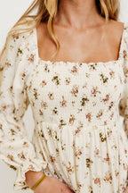 Emerson Maxi Dress with Long Sleeves in Ivory