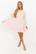 Ines Poplin Mini Dress with Zipper in Pink *Final-Sale*
