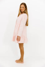 Ines Poplin Mini Dress with Zipper in Pink *Final-Sale*