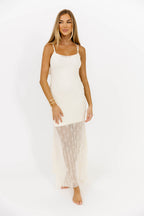 Starla All Laced Long Dress in Cream *Final-Sale*