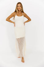 Starla All Laced Long Dress in Cream *Final-Sale*