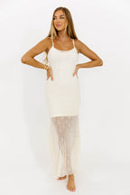 Starla All Laced Long Dress in Cream *Final-Sale*