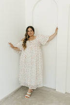Harlow Maxi Dress in Tiny Pink Floral - Bump Friendly & Inclusive Sizing (S-3XL) *Final-Sale*