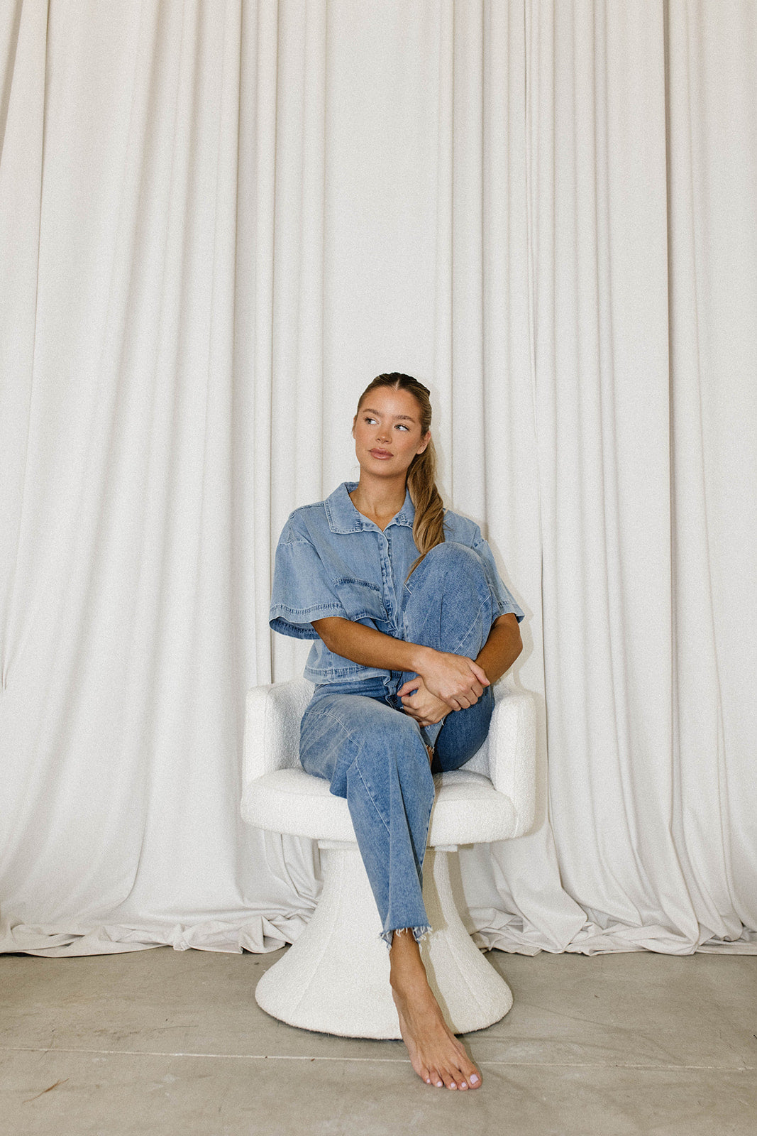 Logan 31” Inseam High Waist Dad Jean in Medium-Light *Final-Sale*