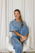 Logan 31” Inseam High Waist Dad Jean in Medium-Light *Final-Sale*