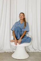 Logan 31” Inseam High Waist Dad Jean in Medium-Light *Final-Sale*