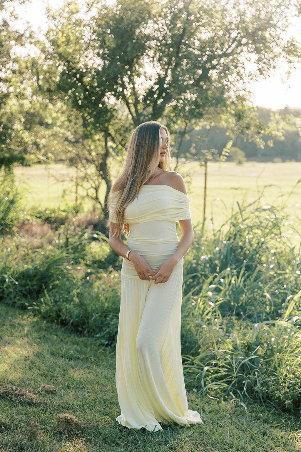 Halo Maxi Dress in Buttercream *Final-Sale*