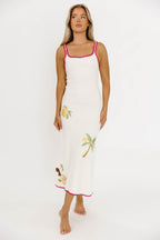 Meyer Embroidered Sweater Dress in Cream