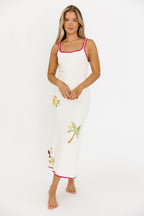 Meyer Embroidered Sweater Dress in Cream