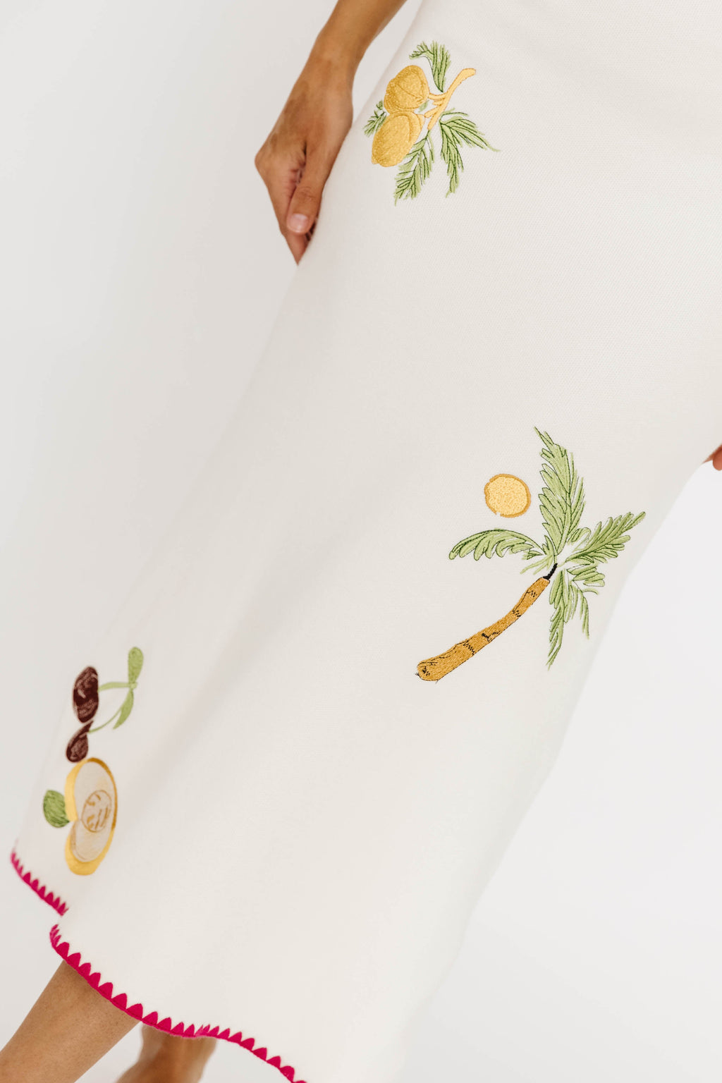 Meyer Embroidered Sweater Dress in Cream