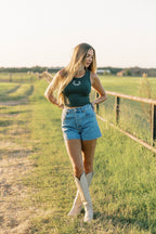 AJ Horseshoe Tank in Hunter Green