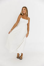 Josefina Smocked Maxi Dress in Off White *Final-Sale*