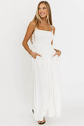 Josefina Smocked Maxi Dress in Off White *Final-Sale*