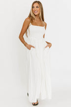 Josefina Smocked Maxi Dress in Off White *Final-Sale*