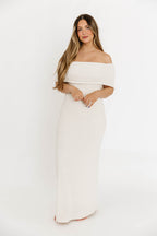 Brit Maxi Dress in Cream - Bump Friendly