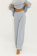 Campbell Fleece Lounge Pants in Dusty Blue