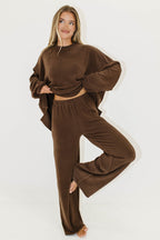 Campbell Fleece Lounge Pants in Chestnut