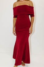Monroe Half Sleeve Maxi Dress in Red - Bump Friendly *Final Sale*