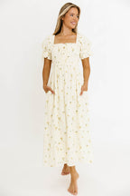 Savanna Steppe 100% Cotton Dress in Cream - Bump Friendly & Inclusive Sizing (S-3XL)