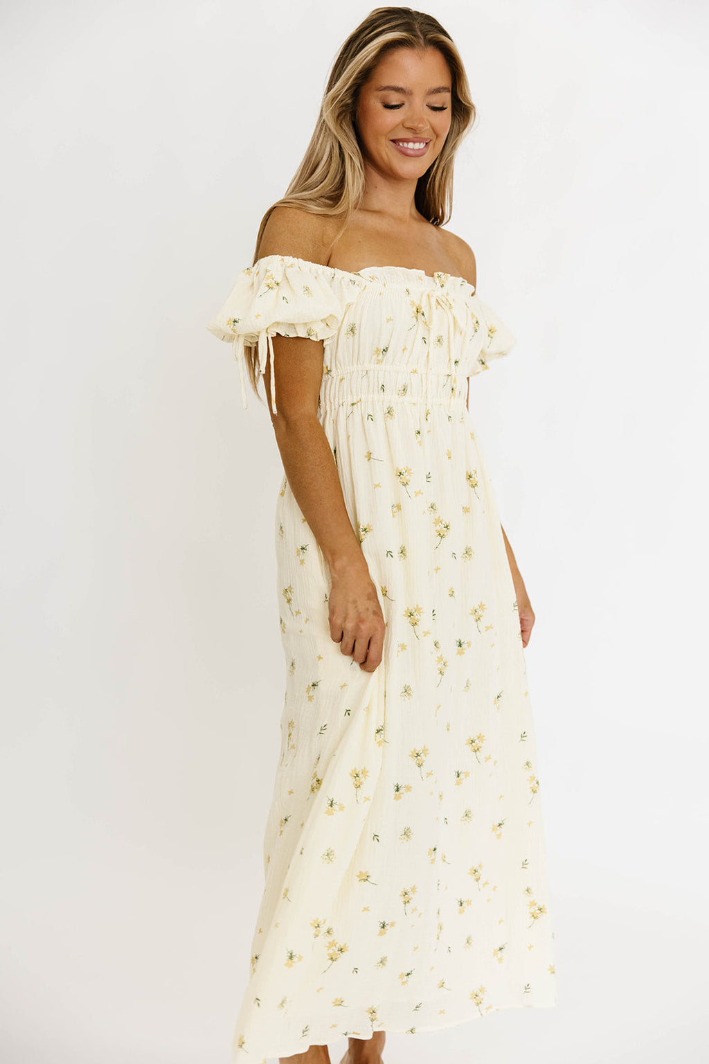 Savanna Steppe 100% Cotton Dress in Cream - Bump Friendly & Inclusive Sizing (S-3XL)