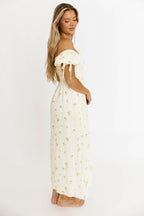 Savanna Steppe 100% Cotton Dress in Cream - Bump Friendly & Inclusive Sizing (S-3XL)