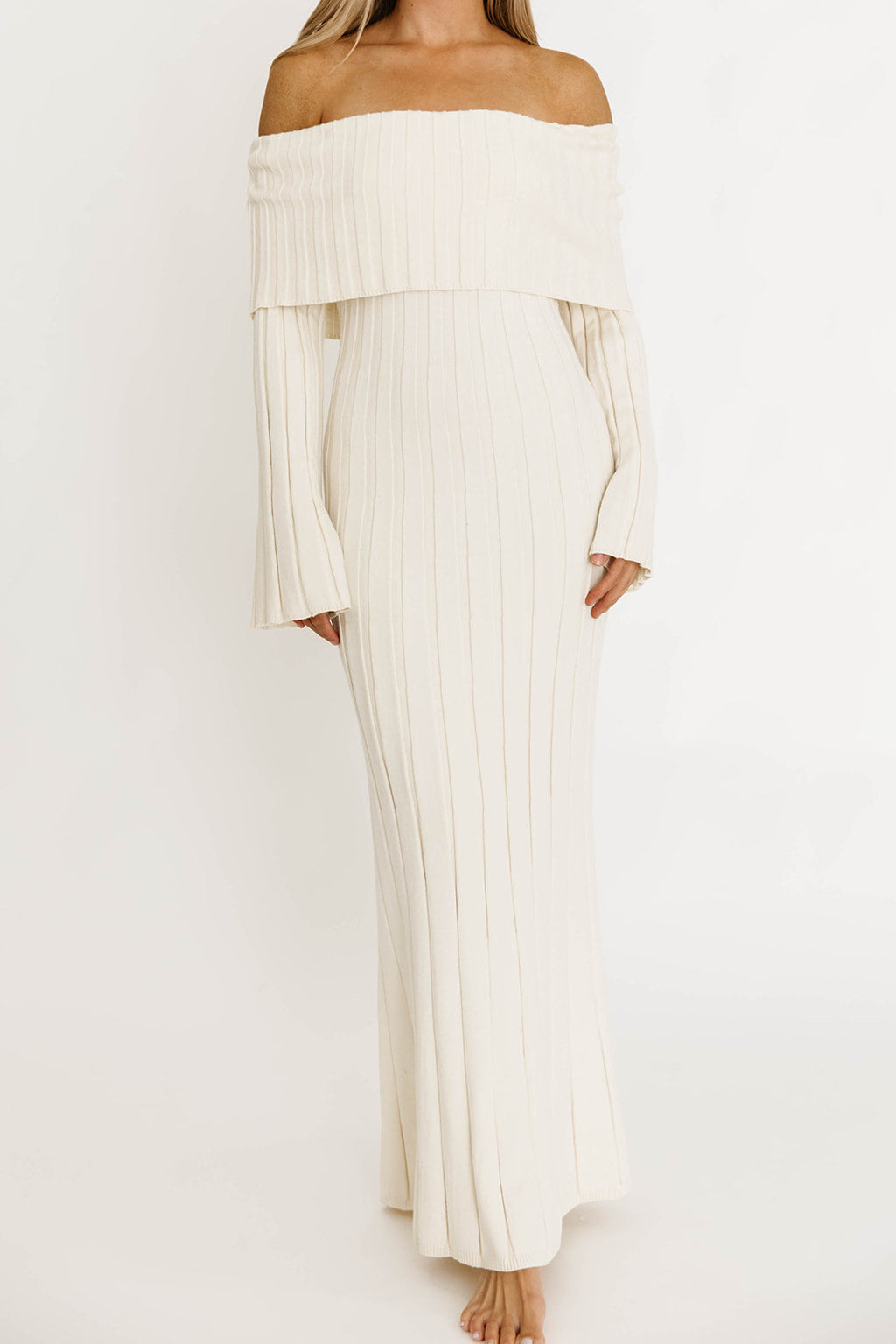 Evella Maxi Dress in Cream - Bump Friendly & Inclusive Sizing -Restocking in Jan