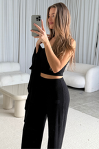 Yacht Club 3 Piece Tube Top Set in Ink *Final Sale*