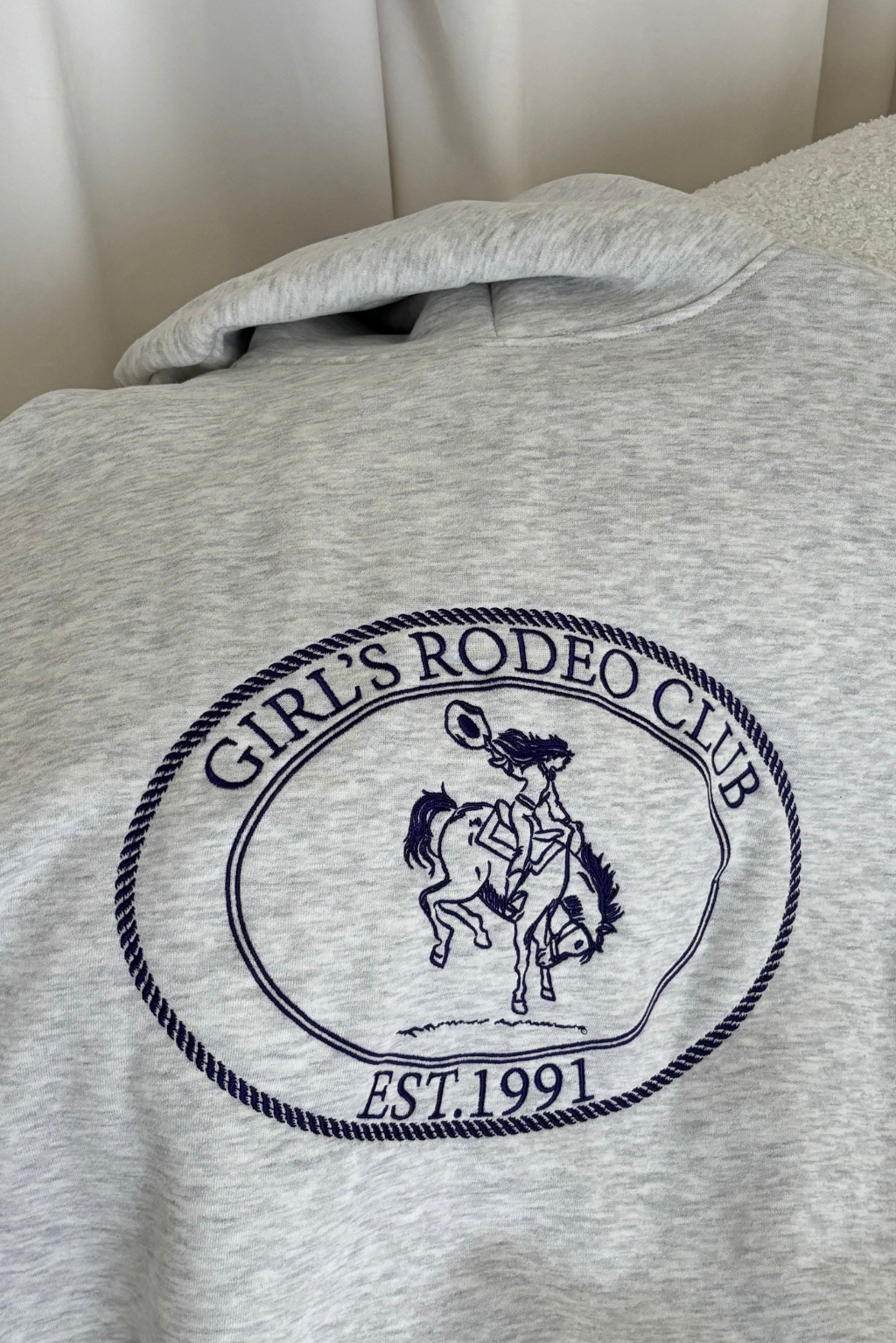 Hailey Rodeo Club Hoodie in Heather Grey