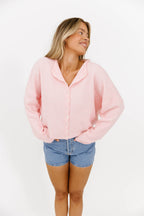 Piper Cardigan in Baby Pink