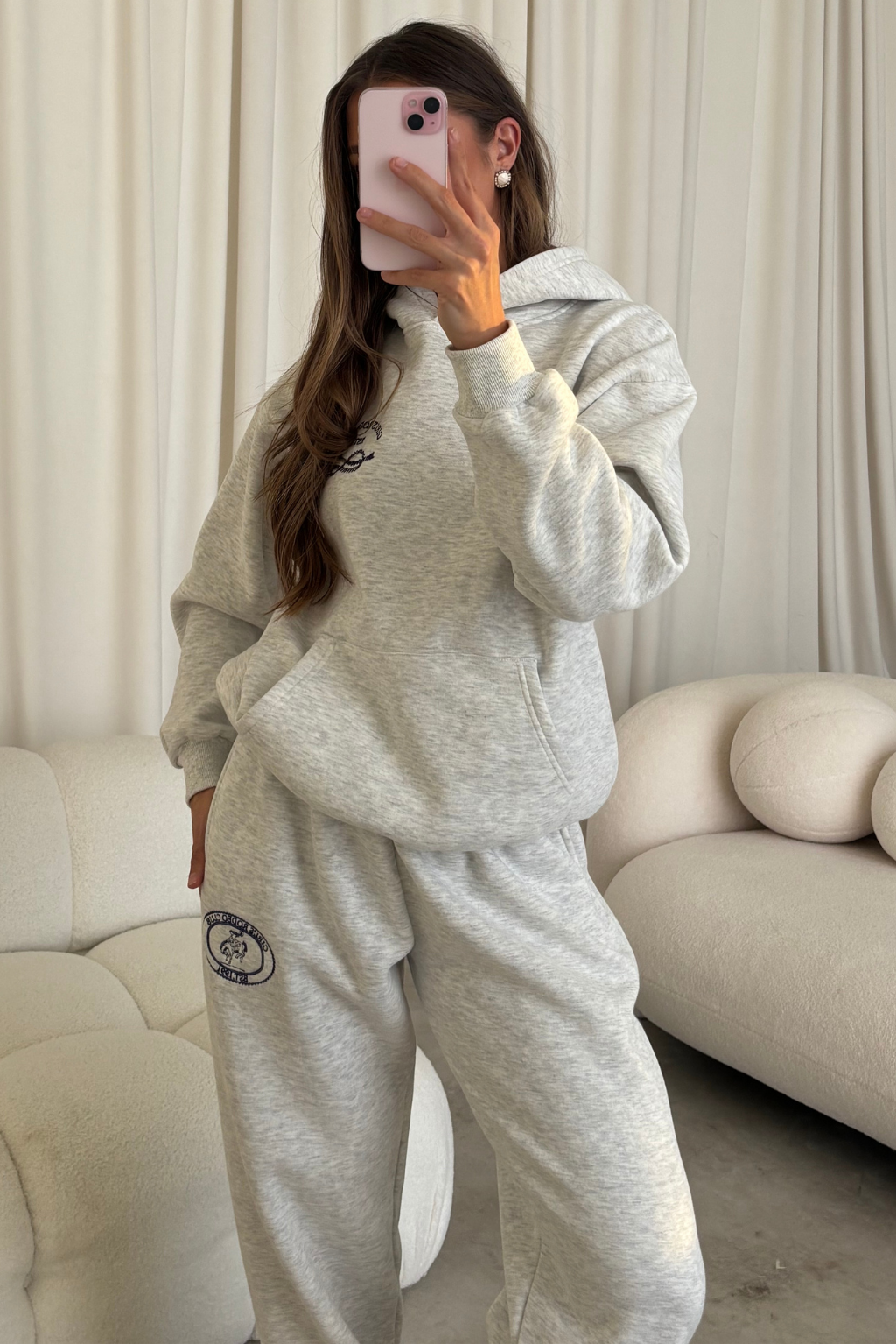 Hailey Rodeo Club Hoodie in Heather Grey