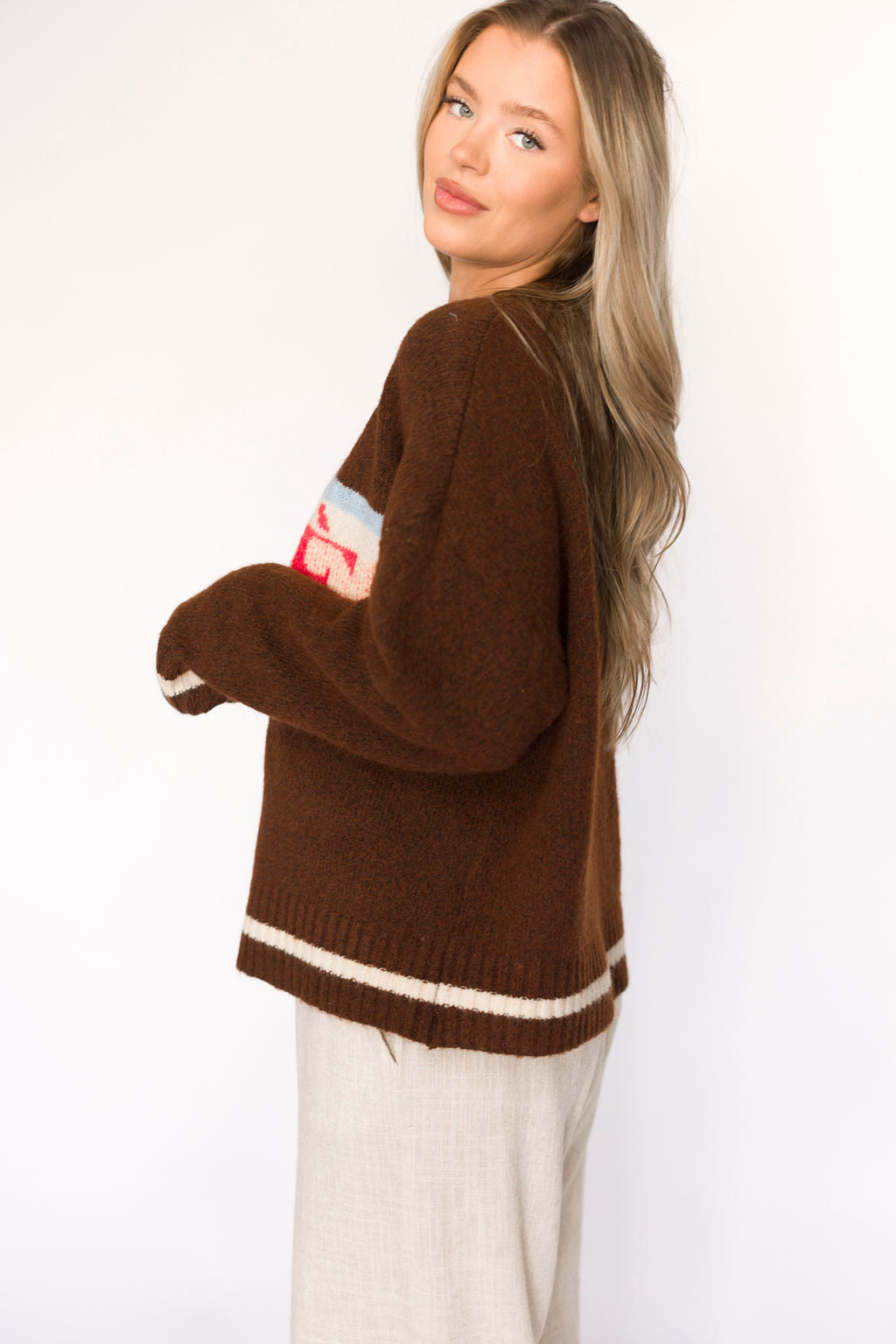 Apres Pullover Sweater Top in Chocolate *Final Sale*