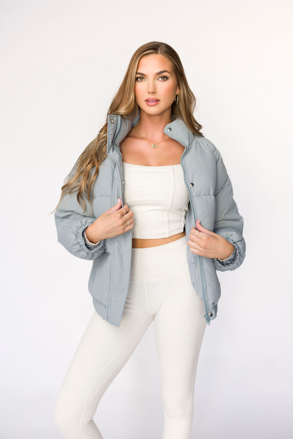Jasmine Oversized Puffer Jacket in Iceberg *Final Sale*