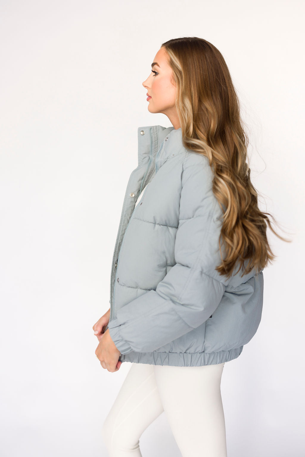 Jasmine Oversized Puffer Jacket in Iceberg *Final Sale*