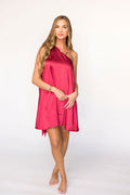 Tie a Bow Mini Dress in Ruby *Final-Sale*