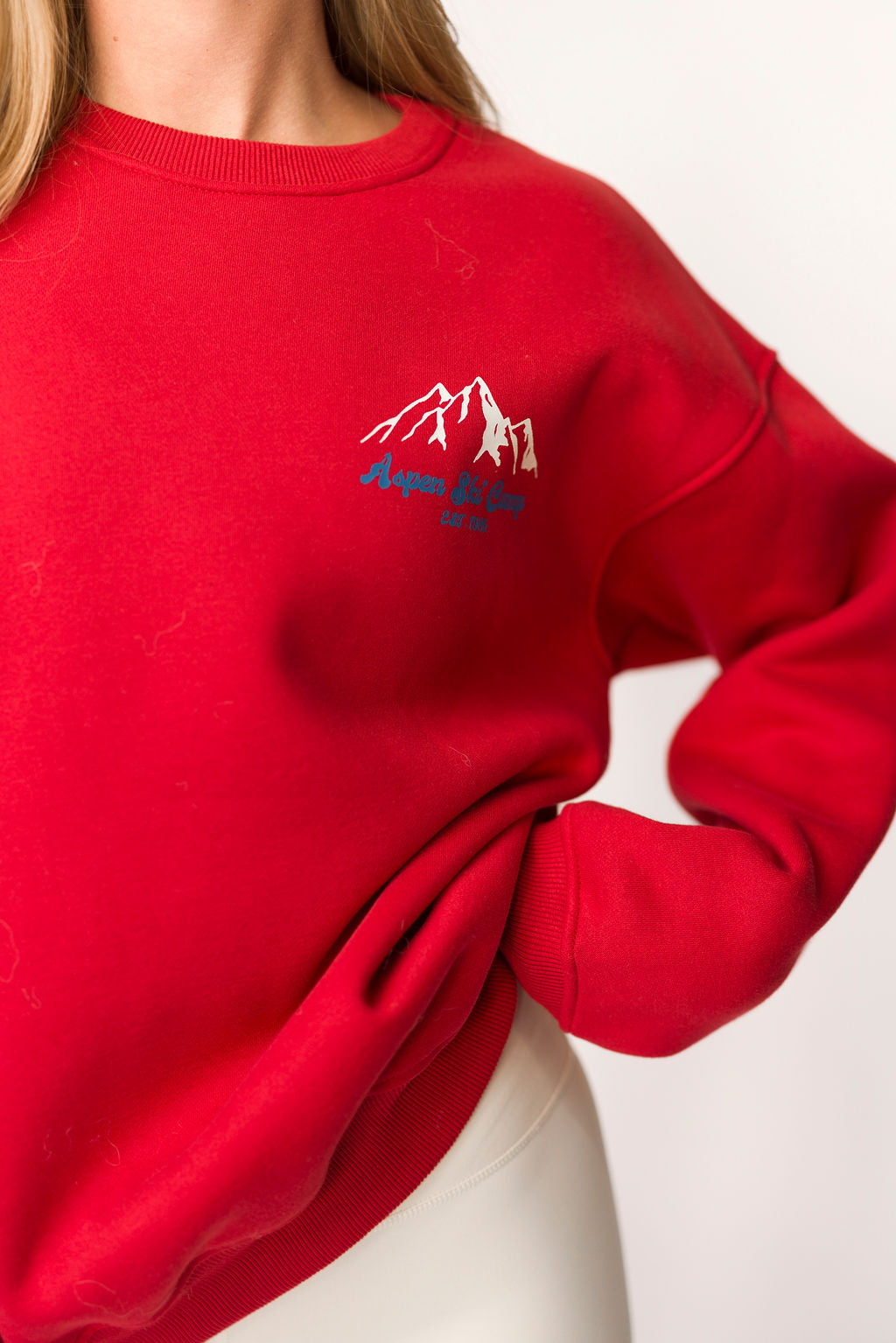 Aspen Ski Camp Sweatshirt in Cherry *Final Sale*