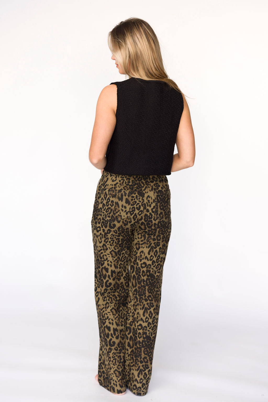 Maggie Leopard Print Denim Pants *Final-Sale*