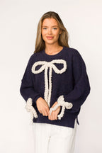 Clara Oversized Pullover Sweater in Navy *Final-Sale*