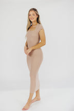 Wren Ribbed Knit Maxi Dress with Square Neckline in Dusty Blush (XS-XL) - Worth Collective Exclusive *Final-Sale*