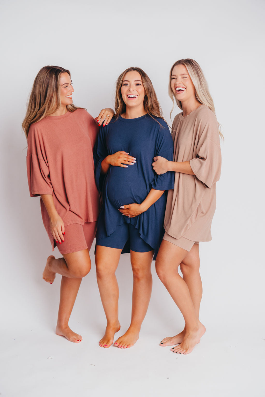 All Weekend Long Set - Short Sleeves - in Blush