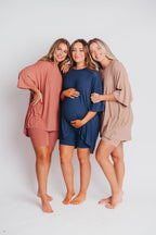 All Weekend Long Set - Short Sleeves - in Blush