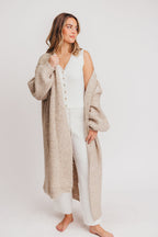 Amelia Oversized Longline Cardigan in Oatmeal