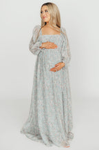 Mona Maxi Dress with Smocking in Sage Green Floral - Bump Friendly & Inclusive Sizing (S-3XL) Restocking in Jan 2026