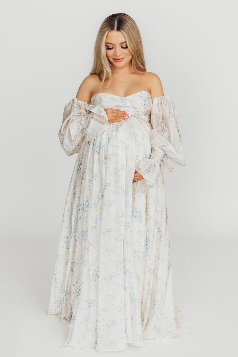 Dear Skye Floral Dress in Blue