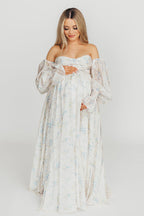 Dear Skye Floral Dress in Blue