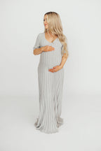 Oakley Ribbed Maxi Dress in Heather Grey -Bump Friendly *Final-Sale*